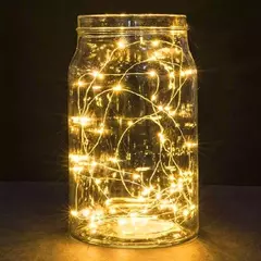 Cable Hilo Alambre Luz Led Cálida 2 Metro 20 Luces - comprar online