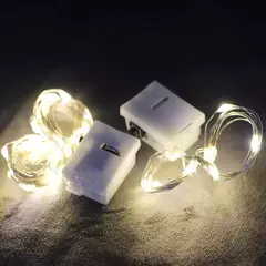 Imagen de Cable Hilo Alambre Luz Led Cálida 2 Metro 20 Luces