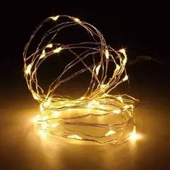 Cable Hilo Alambre Luz Led Cálida 2 Metro 20 Luces - Tienda palushop