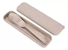 Set Cubiertos Plástico Estuche Cuchara Tenedor Cuchillo en internet