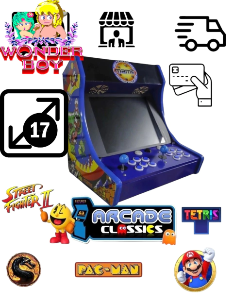 Bartop arcade pantalla de 17" 13 mil juegos retro - comprar online