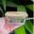 Pote Hermético de Vidro com Tampa de Bambu Quadrado 320ml - comprar online