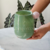 Vaso Decorativo Fun Verde em Vidro 15cm na internet