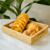 Bandeja com Alças Retangular em Bambu 25,5cm - comprar online