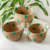 Conjunto de Cestos em Rattan com Detalhes Verde 3 Peças na internet