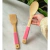 Conjunto Utensílios Colher e Espátula em Bambu com Cabo em Silicone Rosa na internet