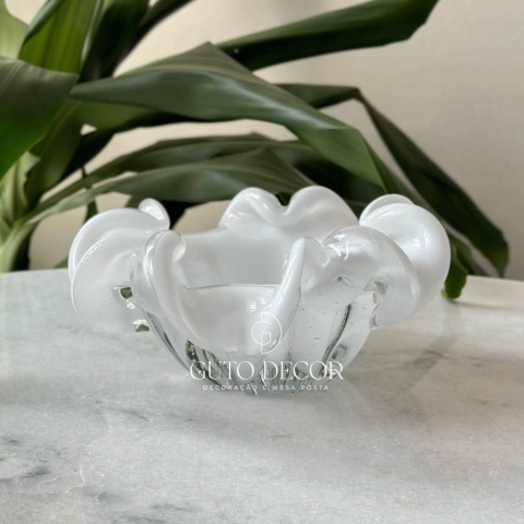 Vaso / Cachepot Murano Branco 21cm