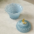 Potiche Azul com Detalhe Borboleta Dourada 11cm - comprar online