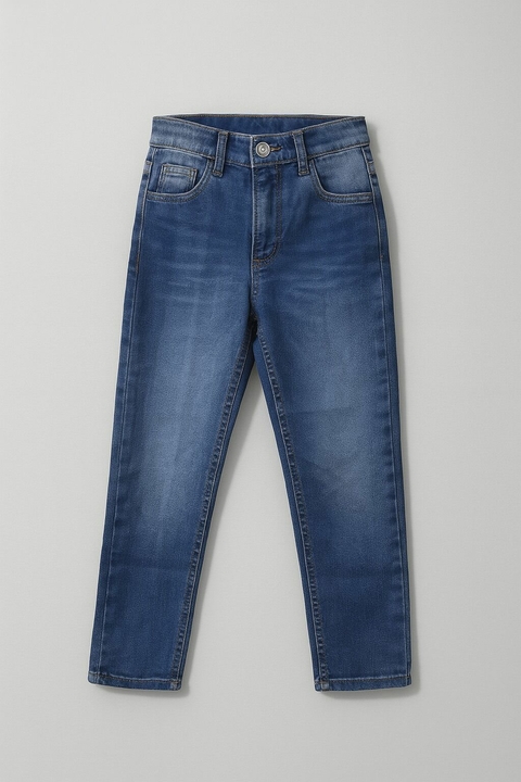 JEAN CLASICO CON BIGOTES ELASTIZADO NIÑAS TINI (PA01420)