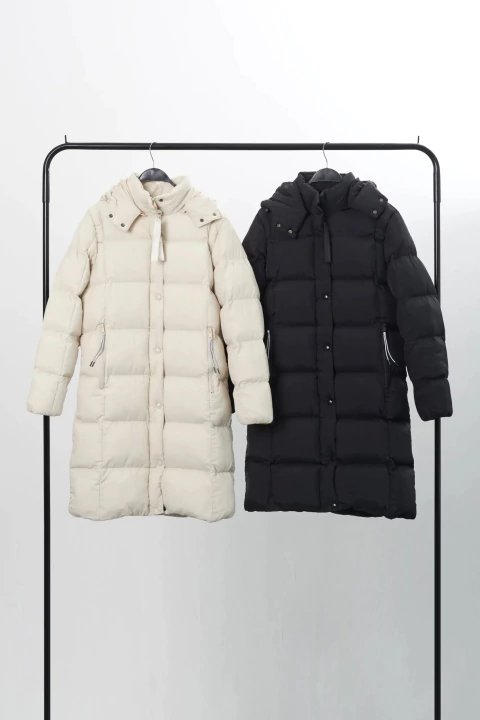 CAMPERON LARGO PUFFER CON CAPUCHA (CP00518)