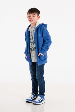 CAMPERA NEVER STOP TRYING CON CAPUCHA NIÑOS (CP00420) - SpaceBallArg