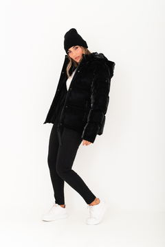 CAMPERA PUFFER BRILLOSA CON CAPUCHA (CP00446) - comprar online