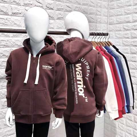 CAMPERA WARRIOR CON CAPUCHA DOBLE ESTAMPA FRIZADA NIÑO (CP00523)