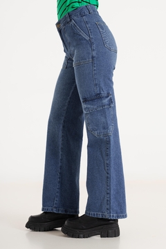 PANTALON JEAN CARGO BOLSILLO CUADRADO (PA00756) - SpaceBallArg