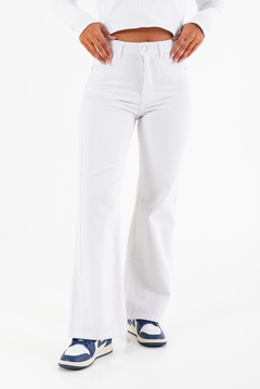 PANTALON JEAN WIDE LEG BLANCO KUPE (PA00918)