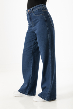 PANTALON JEAN WIDE LEG MATIZADO CLASICO (PA00967) en internet