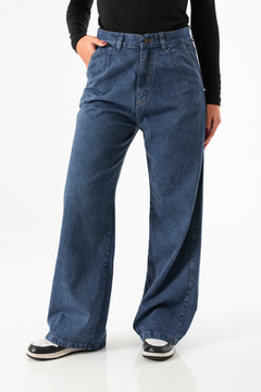 PANTALON JEAN WIDE LEG CON PINZA (PA00971)