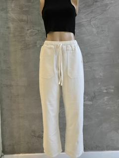 PANTALON JEAN NATURAL ELASTICO Y TIRA CINTURA (PA01083)