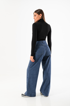 Imagen de PANTALON JEAN WIDE LEG CON PINZA (PA00971)