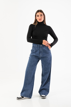 PANTALON JEAN WIDE LEG CON PINZA (PA00971)