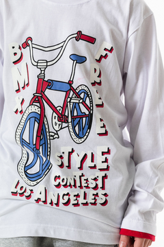 REMERA BMX FREE SYLE CONTEST MANGA LARGA VARON (R04324) - SpaceBallArg