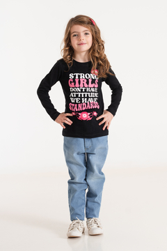 REMERA STRONG GIRLS DONT HAVE MANGA LARGA (R04359) - tienda online