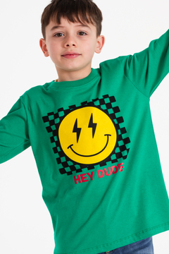 REMERA HEY DUDE SMILEY NIÑOS (R04415) - comprar online