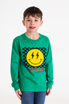 REMERA HEY DUDE SMILEY NIÑOS (R04415)