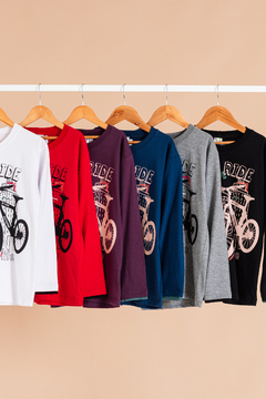 REMERA JUST RIDE BICICLETA MANGA LARGA (R04422) - SpaceBallArg