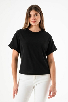 Imagen de REMERA MORLEY COTTON MANGA ANCHA DOBLADILLO NICOLES (R05247)