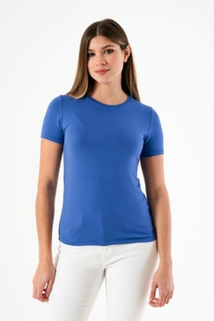 REMERA MODAL CON LYCRA MANGA CORTA BASICA (R05248) - comprar online