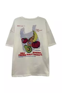 REMERA OVER FIND ALL THE FRUIT DOBLE ESTAMPA (R05254)