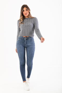 Imagen de PANTALON JEAN CHUPIN AZUL PINZADO (PA00935)