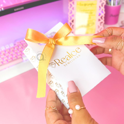 Sacola para acessórios | fita de cetim | fofurinha