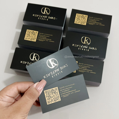 CARTÃO DE VISITA - LAM. FOSCA E HOTSTAMPING (CARTÃO LUXO)
