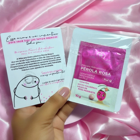 1 und. Cartão com Máscara perola rosa