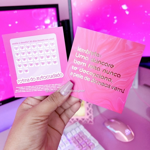 CARTÃO POSTAL 25 UNIDADES - Pink Mood