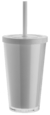 COPO PERSONALIZADO DUPLO COM CANUDO 550ML (10 unid.) - loja online