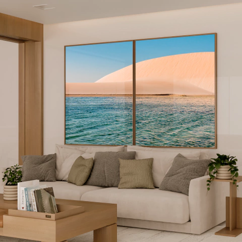 Quadro Dunas e Mar- Lençóis Maranhenses- MA - comprar online