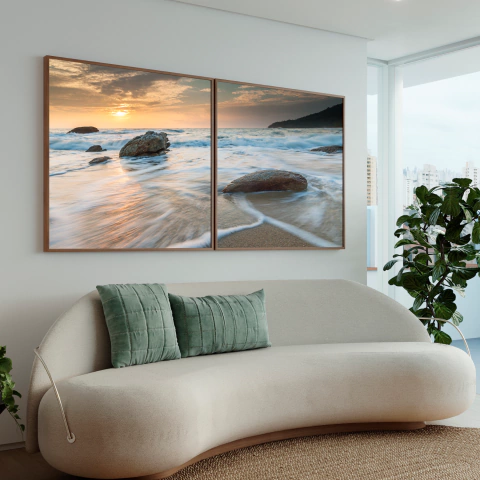 Quadro Maré e rochas - comprar online