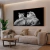 Quadro Casal De Leões Monocromático - comprar online