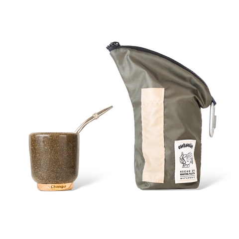 Mate + yerbera Aventura - Musgo