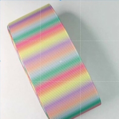 Fita de Gorgurão Estampada Degradê Colorida Yama 38 mm - loja online