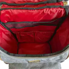 Imagen de MOCHILA MATERNAL EMMA GRIS Y CAMEL