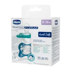 CHICCO CHUPETE PHYSIO DUAL SOFT SILICONA 16-36M X2 varon - buy online