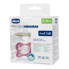 CHICCO CHUPETE PHYSIO DUAL SOFT SILICONA 6-16M X2 Nena - comprar online