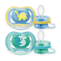 Chupete Avent X 2 Ultra Air 18 +M DINO-KOALA