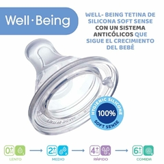 Mamadera Chicco Wellbeing 250ml 2+ Naranja - El Arca del Bebè