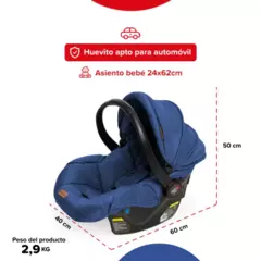 Cochecito Ultracompacto con Huevito T-Flex Bebesit Azul Bebesit - El Arca del Bebè