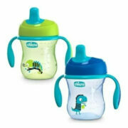 VASO CHICCO TRAINING CUP 200 ML 6M+ AZUL/VERDE